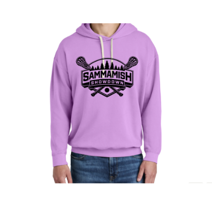Bright Pink Hoodie with Sammamish Showdown Logo- Adult Sizes