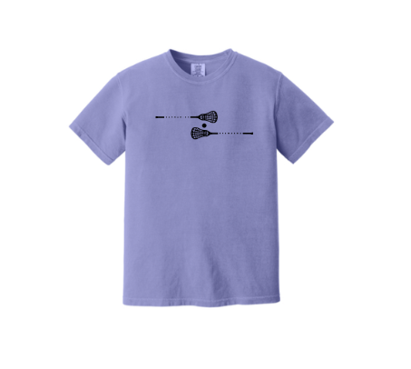 Purple T-shirt with black design- Adult sizes