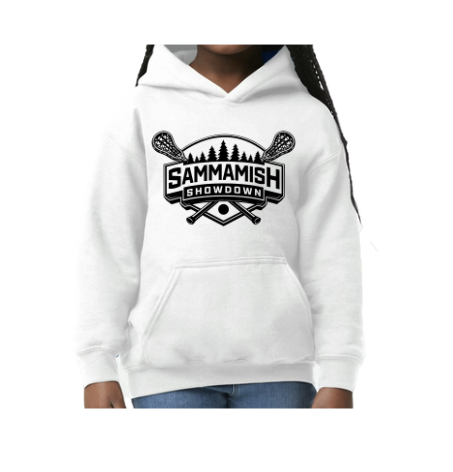 White Hoodie with Sammamish Showdown Logo- Youth Sizes