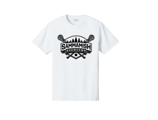 White T-shirt with Sammamish Showdown logo- Adult Sizes